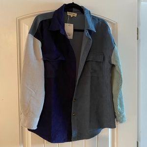 New with tags color block shacket